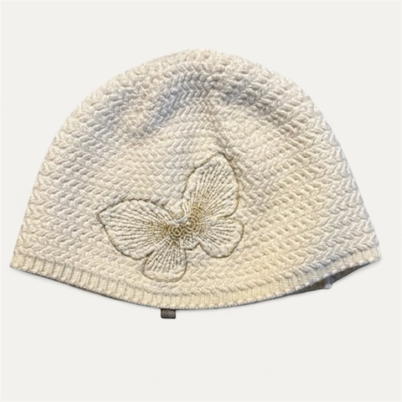 SALOMON Ivory Knit Butterfly Hat - Picture 1 of 5